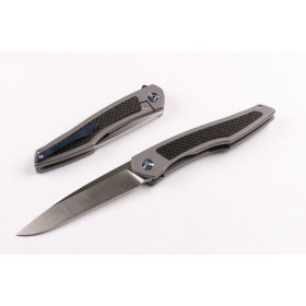 High Quality Custom Titanium Handle D2 Blade Outdoor Camping Tactical Survival Folding Knife UD403353